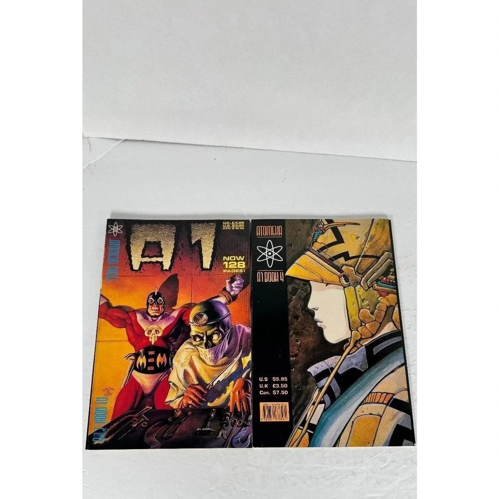 A1 Book Two + Book 4 Atomeka Press Dave Elliott Moebius Grendel Comic Lot 1990